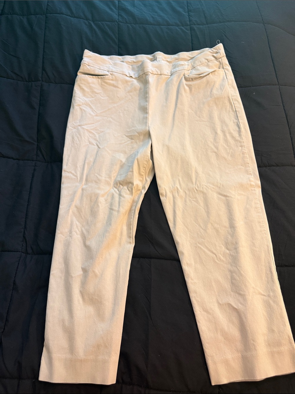 Chico's women Straight-Leg Khakis in Light Cream